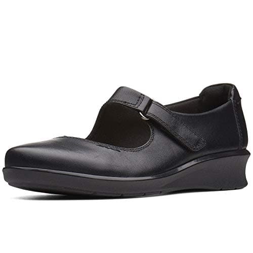 Image of Clarks Women's Hope Henley Loafers, Black Black Leather, 4 UK