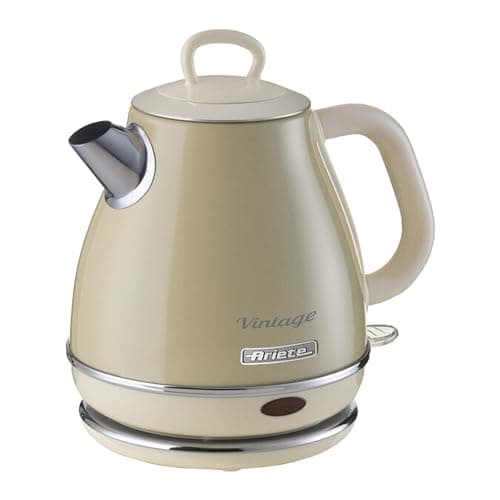 Image of ARIETE 2869 Vintage Stainless Steel Kettle, 1.7 Liter - Beige