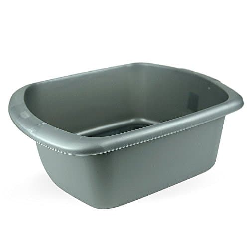 Image of Whitefurze Rectangular Bowl, Plastic, Silver, Large