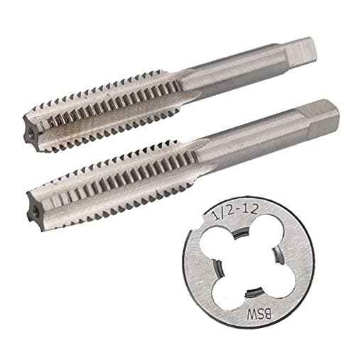 Image of 1/2" x 12 BSW Whitworth Tap & Die Set Taper Plug & Die Tungsten Steel