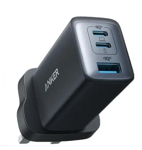 Image of Anker USB C Plug, USB C Charger, 735 Charger GaNPrime 65W, PPS 3-Port Fast Wall Charger for MacBook Pro/Air, iPad Pro, Galaxy S22/S21, Dell XPS 13, Note 20/10+, iPhone 13/Pro, and More