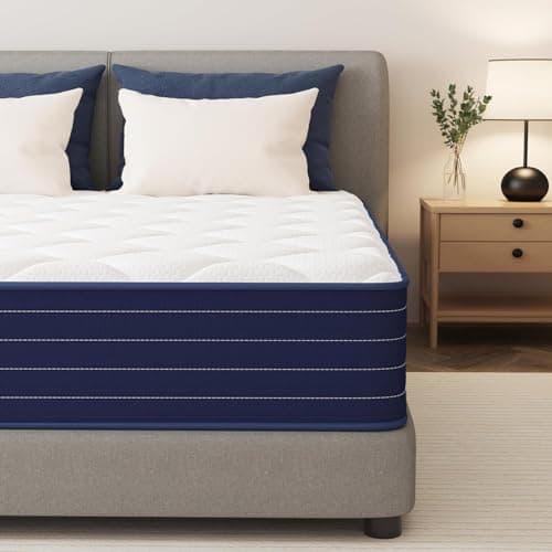 Image of PurrJoys 4FT6 Double Mattresses – 25cm Medium Firm Support, Pressure Relief, Breathable Cover, Motion Isolation, OEKO-TEX® Certified, 135x190cm– Pocket Spring