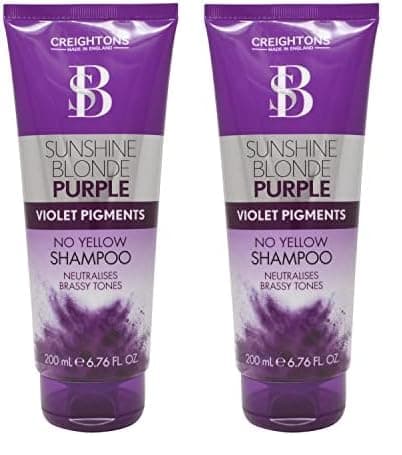 Image of Creightons Sunshine Silver Tone Correcting Shampoo (200ml) - Brightens Blonde & Neutralises Brassiness. For Platinum & White Hair. (Pack of 2)