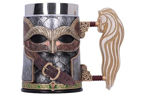 Image of Nemesis Now Lord of The Rings Rohan Tankard 15.5cm, Resin, Officially Licensed Lord of The Rings Merchandise, Rohan Design, Beer Mug, Cast in Finest Resin, Expertly Hand-Painted, Removable Insert