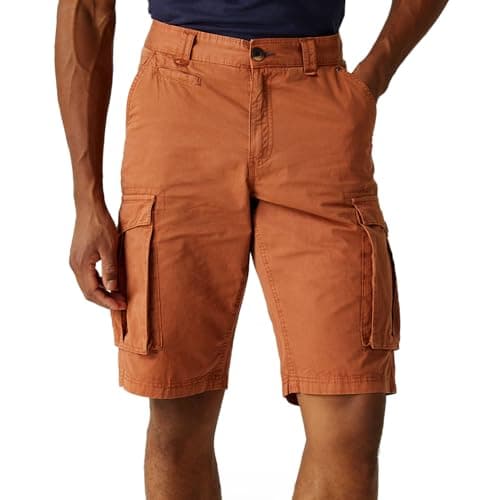 Image of Regatta Mens Shorebay Vintage Walking Cargo Shorts - Baked Clay - Waist 33