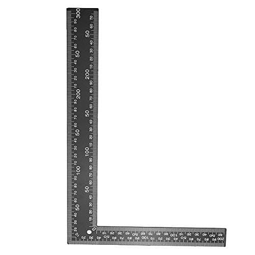 Image of 20 X 30CM STEEL TRI FRAMING SET SQUARE RIGHT ANGLE STRAIGHT EDGE L RULER 300MM
