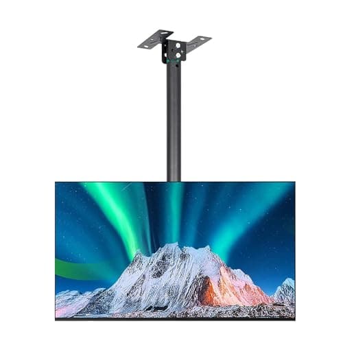 Image of Ceiling TV Mount - Adjustable Tilt & Swivel Bracket for 12-32 Inch Flat Panel LCD, Supports Up to 90 lbs, VESA Compatible 100x100mm, Ideal for Home Theater