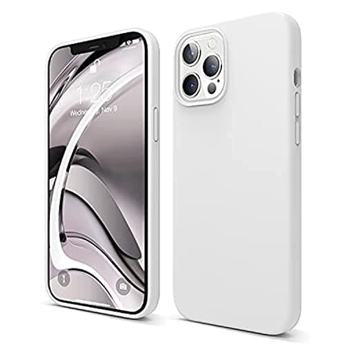 Image of Elago Liquid Silicone Case for iPhone 12 Pro Max (6.7"), Premium Silicone, Full Body Protection : 3 Layer Shockproof Cover (White)