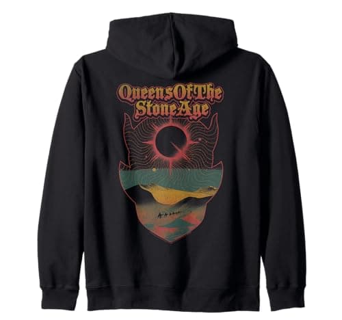 Image of Official Queens Of The Stone Age Doom Dune Retro Band Zip Hoodie