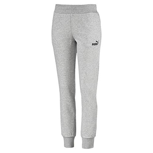 Image of Puma Women's Ess Sweat Pants Fl Cl Sweatpants, Grey (Light Gray Heather), 14 (Manufacturer Size: L)