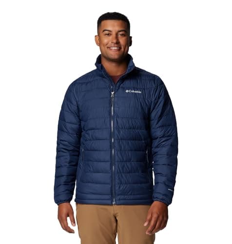 Image of Columbia Men's Powder Lite Jacket, Puffer Jacket, Collegiate Navy, Size XL