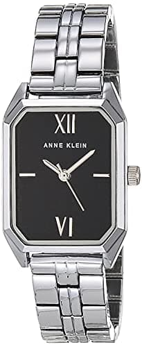 Image of Anne Klein Women's Bracelet Watch,Silver/Black