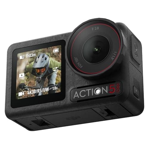 Image of DJI Osmo Action 5 Pro Essential Combo, Action Camera With 1/1.3″ Sensor, 4K/120fps Waterproof Camera, Subject Tracking, Stabilization, Dual OLED Touchscreens, Ideal for Sports, Vlog