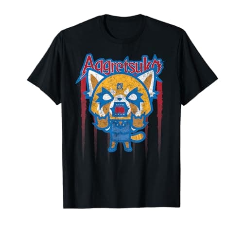 Image of Aggretsuko Rage Stripes T-Shirt T-Shirt