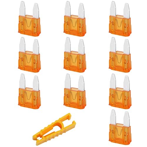 Image of JatilEr Car Fuses Mini Blade 5 Amp, Mini Blade Fuses 10 Pcs, Automotive Replacement Fuses, Automotive Tools with 1 Fuse Puller for Car/Rv/Truck/Motorcycle/Boat