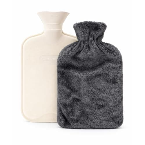 Image of Cassandra Supersoft Fleece Hot Water Bottle – Plush Covered Rubber Hot Water Bottle for Pain Relief, Bed Warmer & Winter Comfort – Colours Vary