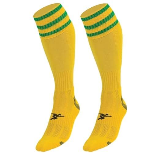 Image of PT 3 Stripe Pro Football Socks Boys Yellow/Green