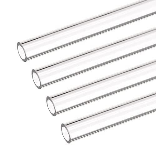 Image of sourcing map PETG Tubing Hard Tube 10mm ID, 14mm OD, 0.5m/20inch Length, Clear for PC Water-cooling System 4pcs