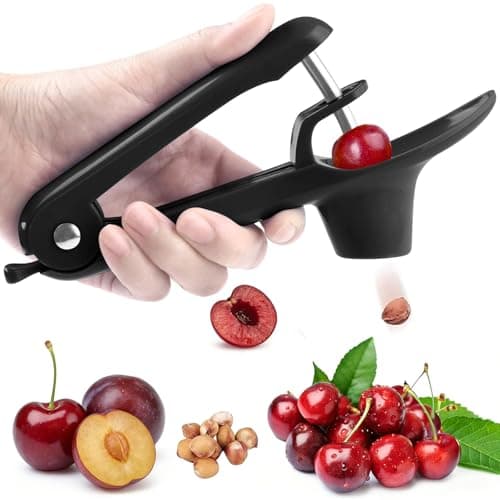 Image of Cherry Pitter and Olive Pitter Tool,Cherry Stoner Remove for Cherries, Olives and Dates, Manual Cherry Pip Removal Device (Black)