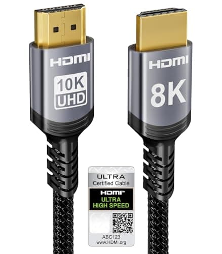 Image of Sniokco 10K 8K 4K HDMI 2.1 Cable 1.5M, Certified 48Gbps Ultra High Speed HDMI® Cable 0.01ms 4K 240Hz 165Hz 120Hz 8K 60Hz eARC Netflix HDCP 2.3 2.2 DTS:X HDR10+ TV Monitor Projector Roku Sky-Q