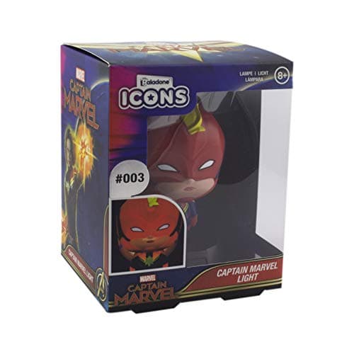 Image of Paladone Captain Marvel Icon Light BDP Official Disney Marvel Collectable | Ideal for Kids Bedrooms, Office & Home | Pop Culture Gaming Merchandise