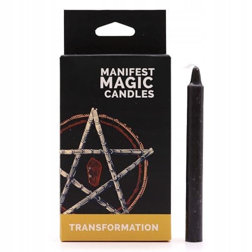 Image of Magic Candles - 12 Black Candles for Manifestation - CANDLE - Modern, Round, All Season, 12 Wicks - Manifestation Rituals, Spiritual Practices - 12.0 count