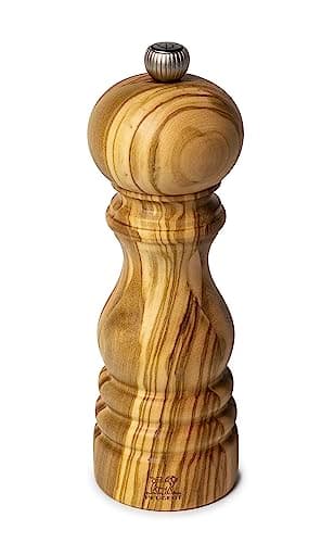 Image of Peugeot- Paris Manual Pepper Mill - Adjustable Grinder - Olive Wood, Olive, 18 cm
