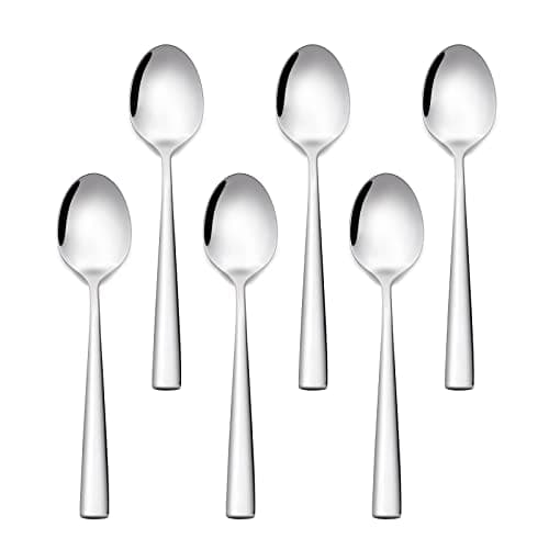 Image of Otto Koning - Leipzig –Stainless Steel Teaspoons, Tea Spoons with Mirror Polished Finish, Coffee Spoons with Modern and Elegant Design. (6 Pieces)