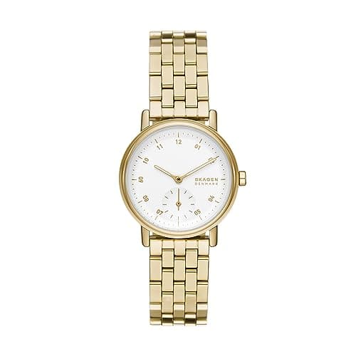 Image of Skagen Women's Kuppel Lille Two-Hand Gold-Tone Stainless Steel Bracelet Watch (Model: SKW3102)