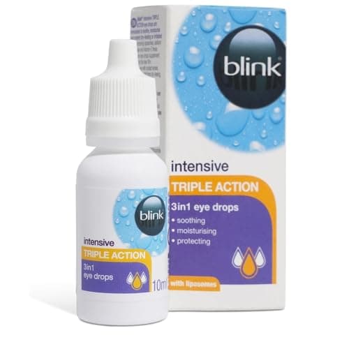 Image of Blink Intensive Triple Action Eye Drops for Dry, Tired & Irritated Eyes - Refreshing & Moisturising Eye Drops with Liposomes, Hyaluronate and Vitamin E, Suitable for Contact Lens Users, 10ml