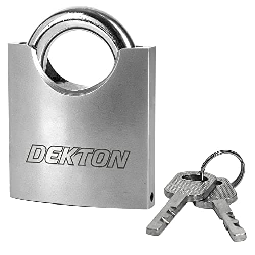 Image of Dekton 50MM Closed Shackle Padlock | Hardened Steel Shackle |Minimal Shackle to Prevent Bolt Cutter & Saw Attacks | Ideal for Residential & Commercial Property, Lockers, Luggage | Includes 2 Keys