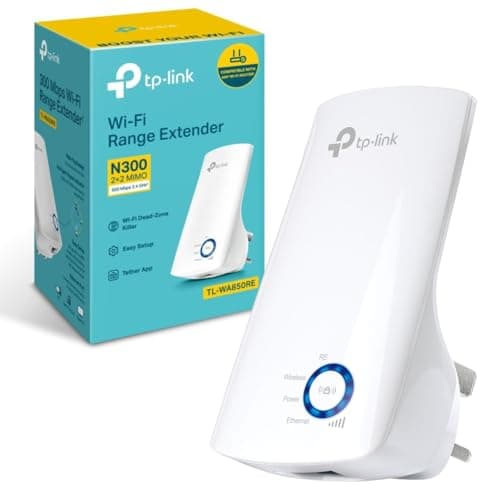 Image of TP-Link TL-WA850RE N300Mbps WiFi Extender Booster, Ethernet Port, Internet Booster, Access Point,WiFi Repeater, WiFi Extender,App Control, WiFi Booster Range Extender, Plug & Play,UK Plug