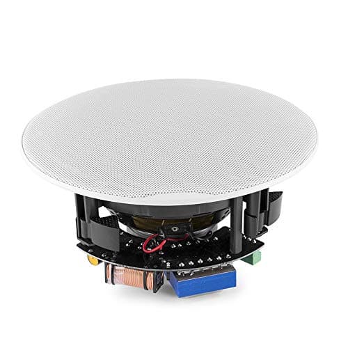 Image of PD FCS5 5.25" Ceiling Speaker Flush Mount 2-Way Coaxial Installation Speaker, 80W Home Audio System, 100V Line & 8 Ohm, Magnetic Grille, Low Profile Design for Shop, Office, Kitchen & Home Use