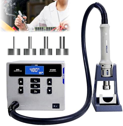 Image of ATTEN ST-862D Hot Air Soldering Station 1000W Digital Display Auto Soldering Station Adjustable Temperature Desoldering Gun BGA Rework Station