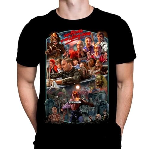 Image of Wild Star Hearts WSH - Return of The Living Dead - Classic Cult Horror T-Shirt by Peter Panayis (UK, Alpha, 5XL, Regular, Regular) Black