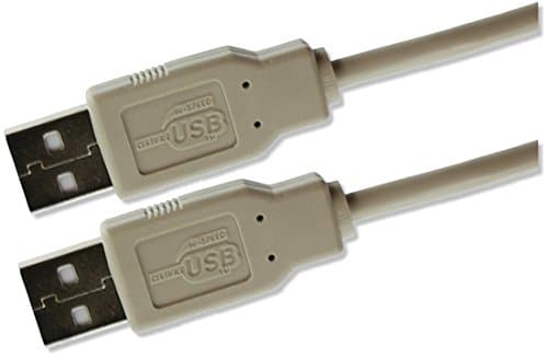 Image of rhinocables - USB 2.0 A Male to Male Cable | 480 Mbps Data Transfer | Compatible with PC, Laptop, TV, DVD | Ideal for Home & Office Use | Plug & Play, Beige 3m