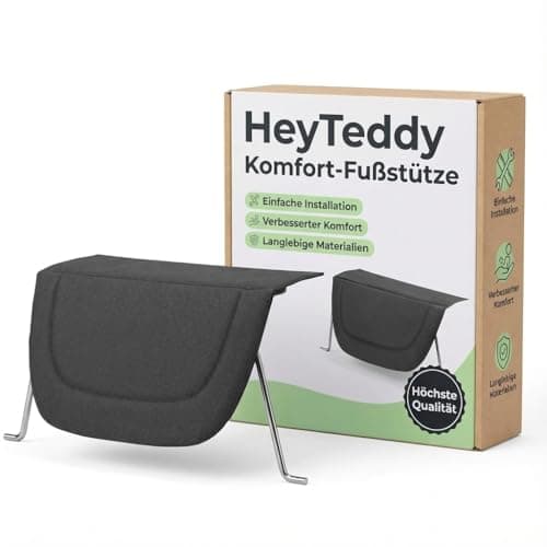 Image of HeyTeddy Comfort Footrest | Leg Rest for Joolz Aer & Aer+ Buggy - Relaxed Rides and Longer Lying Surface in Black