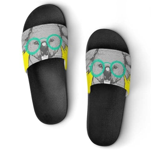 Image of VYJLOO Slippers For Women Koala House Slides Thick Sole Shower Sandals For Indoor Outdoor