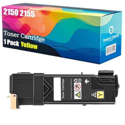 Image of High Yield 2150 2155 3JVHD 9M2WC NT6X2 593-11039 Toner Cartridge Compatible for Dell 2150cdn 2150cn 2155cdn 2155cn Printer, Unleash High-Definition Printing, Achieving 1200 Pages (Yellow)
