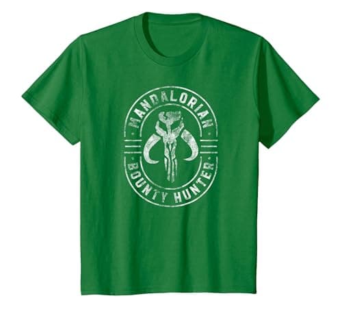 Image of Star Wars Mandalorian Emblem T-Shirt, Youth, Kelly Green, 4T