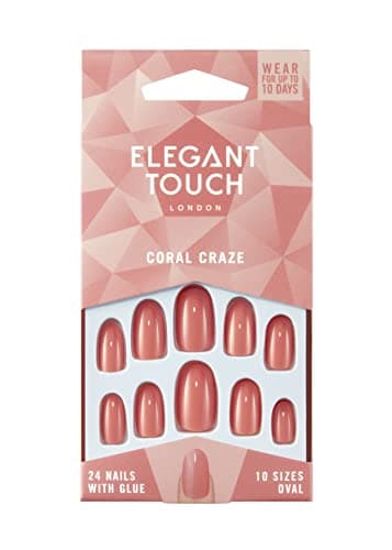 Image of Elegant Touch Colour False Nails - CORAL CRAZE