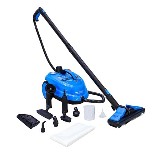 Image of Equip2clean Aquarius Pro Steam Cleaner Machine | 2000W 5 Bar High Pressure Cleaning Steamer | Multi Surface Steamer for Cleaning Cars Floors Upholstery Grout | 2L Tank 30 Min Steam Runtime