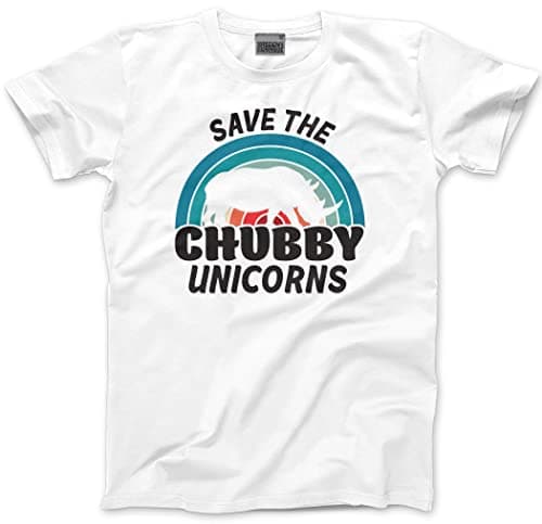 Image of Save The Chubby Unicorns - Mens Unisex T-Shirt - Retro Rhino Animal 3XL White