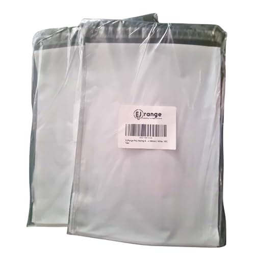Image of 100 Pack White Mailing Bags -Strong Waterproof Postage Bags, Tamper-Proof Poly Mailers, Envelopes, Parcel Bags, Ideal for Postage, Packaging, Shipping and Delivery (200, 10"x14"(250x350mm))