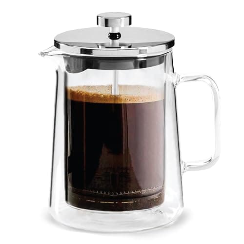Image of Blackmoor 800ml Glass Cafetiere French Press Coffee Maker, 4-6 Cups, Double Wall Borosilicate Glass with Stainless Steel Precision Filter