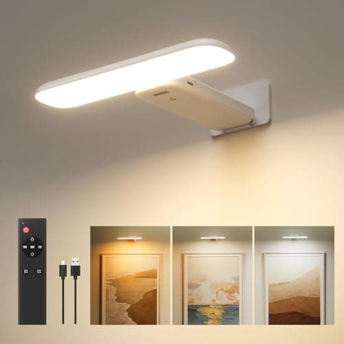 Image of FULEN Battery Operated Picture Lights, Cordless Dart Board Lights, LED Wall Sconces for Pictures, Frames & Mirrors, 3 Color Temperatures, Remote Control