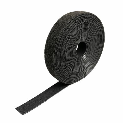 Image of VELCRO® Brand ONE-WRAP® Back-to-Back Tape Roll, 20mm Wide Reusable Self-Gripping Cable Wrap for Cable Management, Cut-to-Length Hook & Loop Strap, Pre-Packed 1m–25m Roll Options (Black, 20MMX10M)