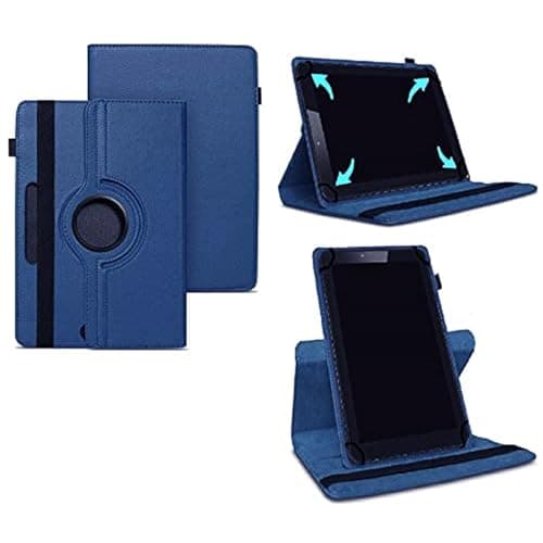 Image of World biz Universal 8 inch Tablet Case, PU Leather Stand Case Folio Cover 360° Rotating Case Fits for All 8.0" Inch Samsung, Lenovo, Acer, Huawei, Sony, iPad, Toshiba Android Tablets Devices (Blue)