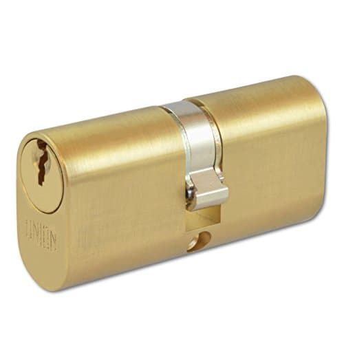 Image of UNION 2X6 Oval Double Cylinder - 65mm 32.5/32.5 (27.5/10/27.5) Polished Lacquered Brass