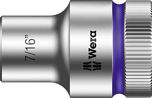 Image of Wera 05003619001 7/16-Inch 8790 HMC Zyklop Socket with Hexagon Drive - Silver